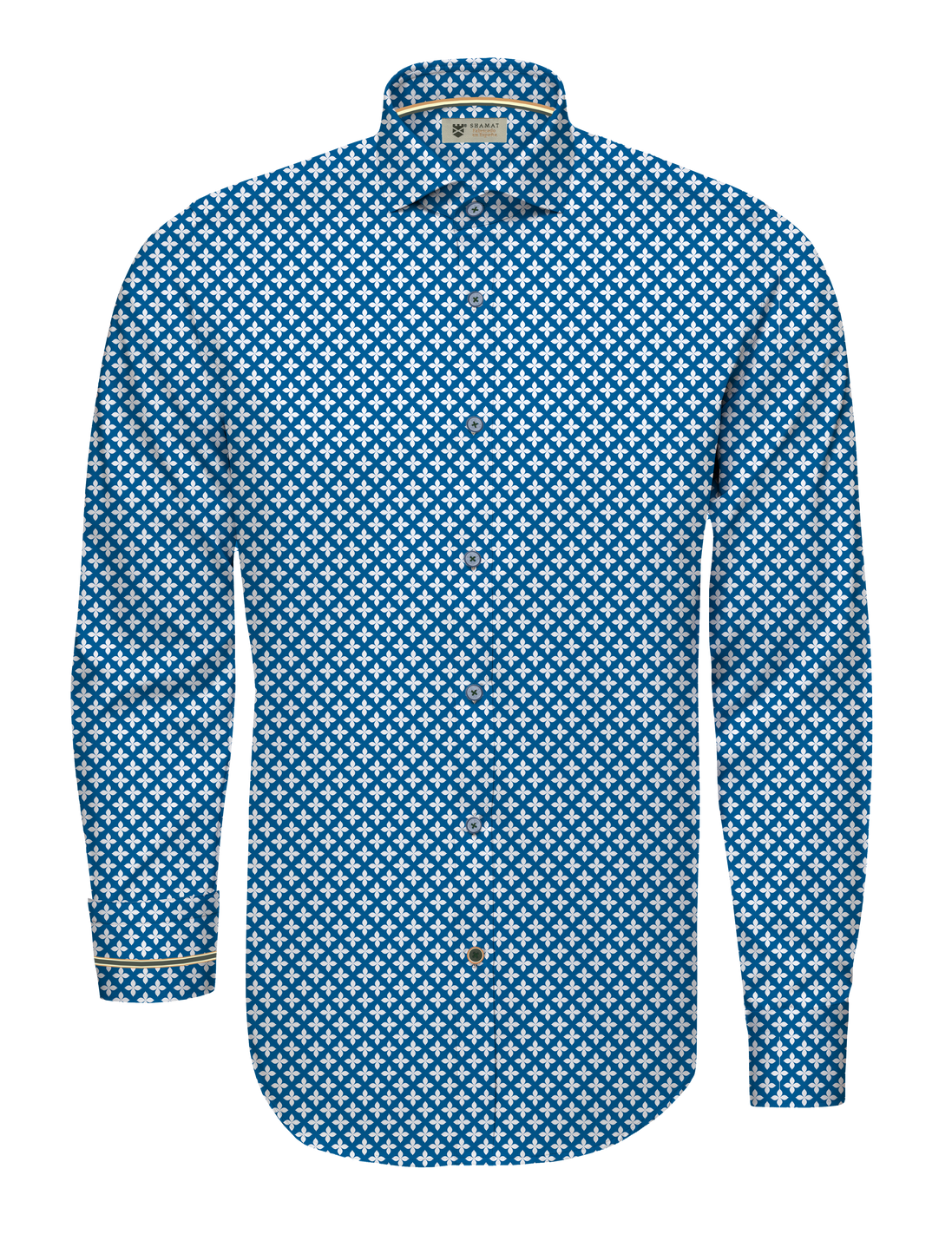 PEKING COTTON SHIRT WITH HERALDIC SYMBOL