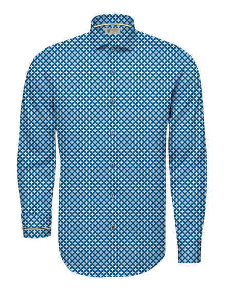 PEKING COTTON SHIRT WITH HERALDIC SYMBOL
