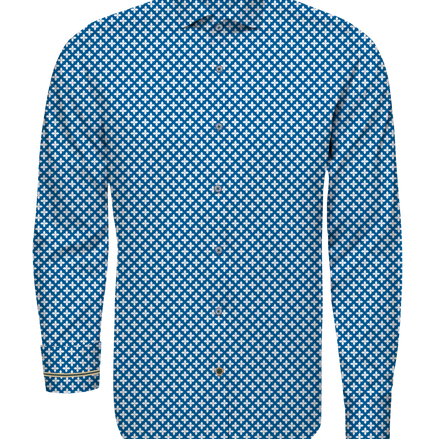 PEKING COTTON SHIRT WITH HERALDIC SYMBOL