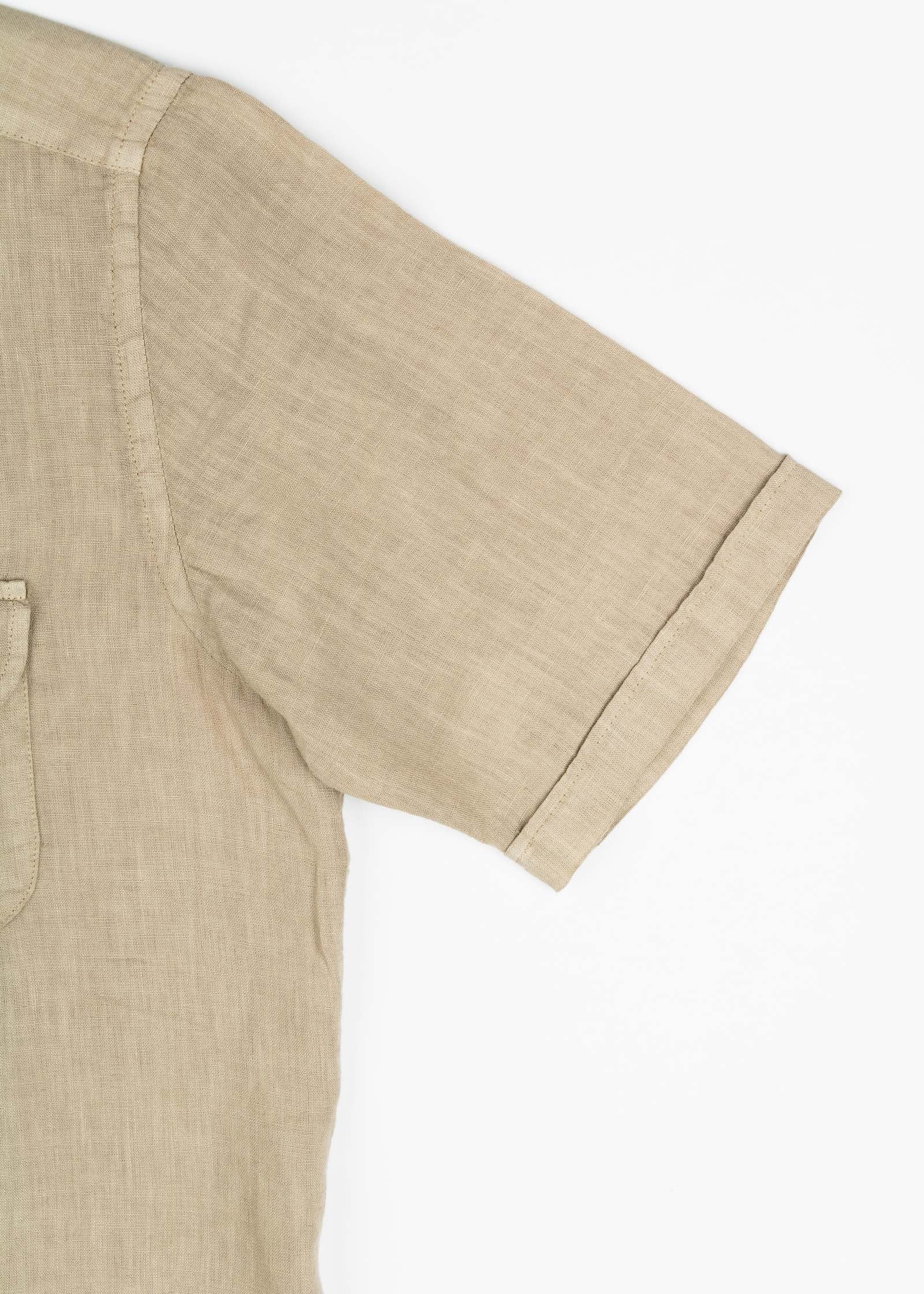 LINEN SHIRT WITH POCKETS, SHORT SLEEVE