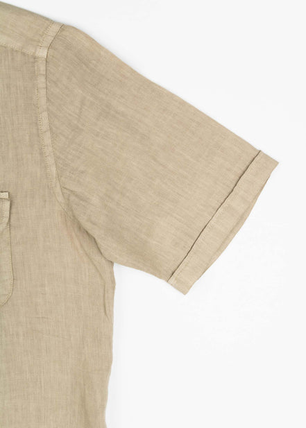 LINEN SHIRT WITH POCKETS, SHORT SLEEVE