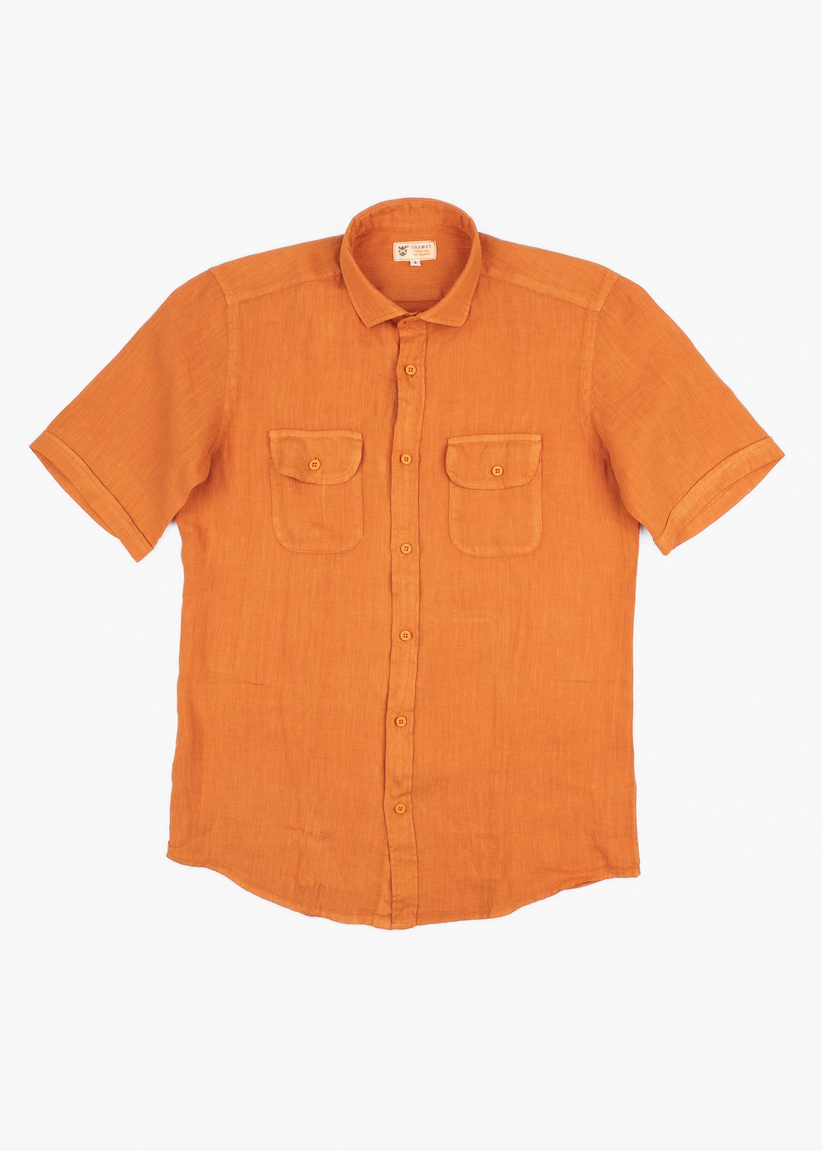 LINEN SHIRT WITH POCKETS, SHORT SLEEVE