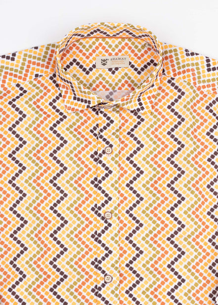 RETRO ELASTAN PRINTED SHIRT