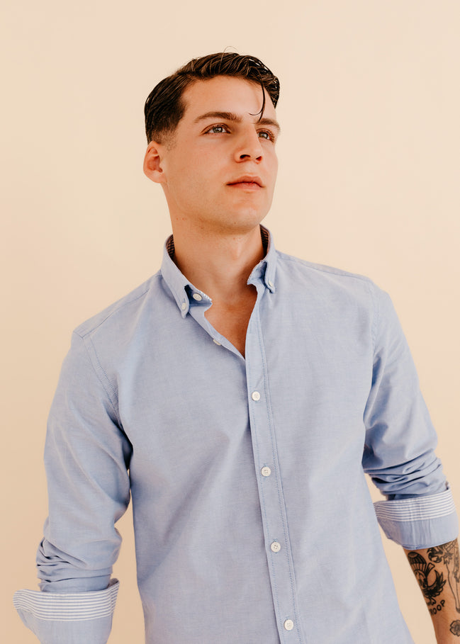 CAMISOLA OXFORD COMBINADA ML