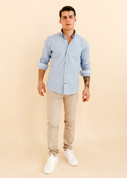 CAMISOLA OXFORD COMBINADA ML