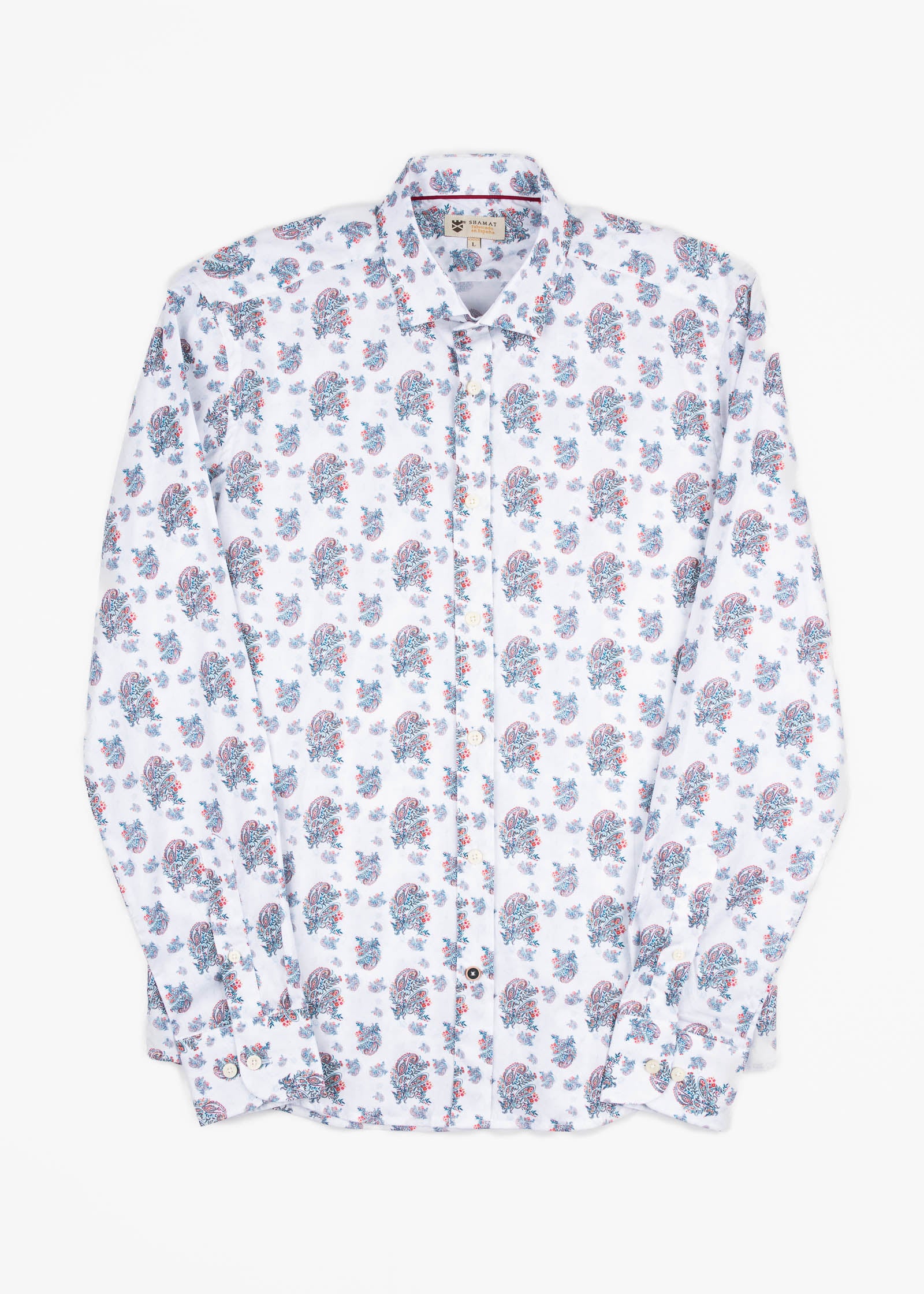 ML EST ALG/ELAST PAISLEY SHIRT
