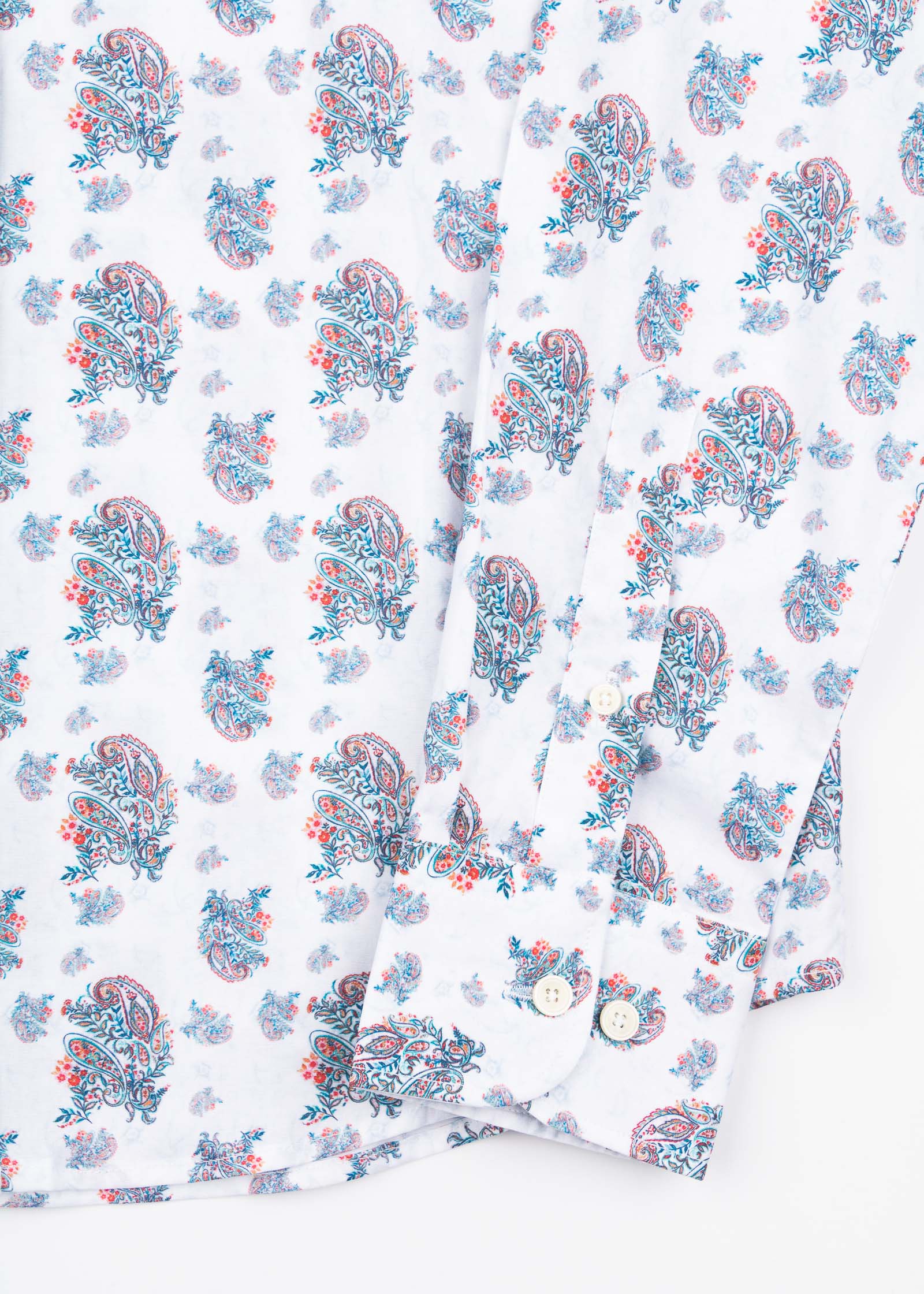 ML EST ALG/ELAST PAISLEY SHIRT