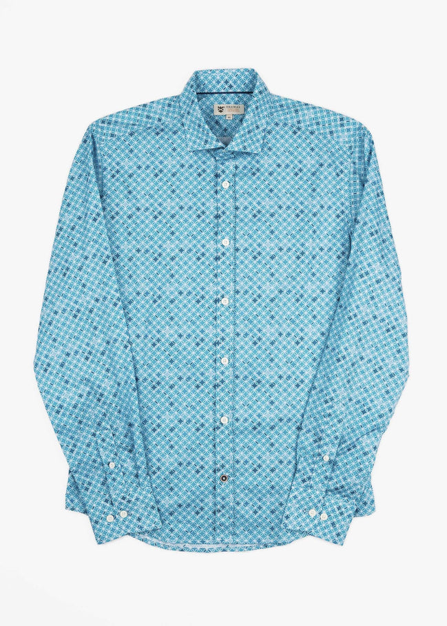 SHIRT ML ALG/ORG DENIM CIRCLES