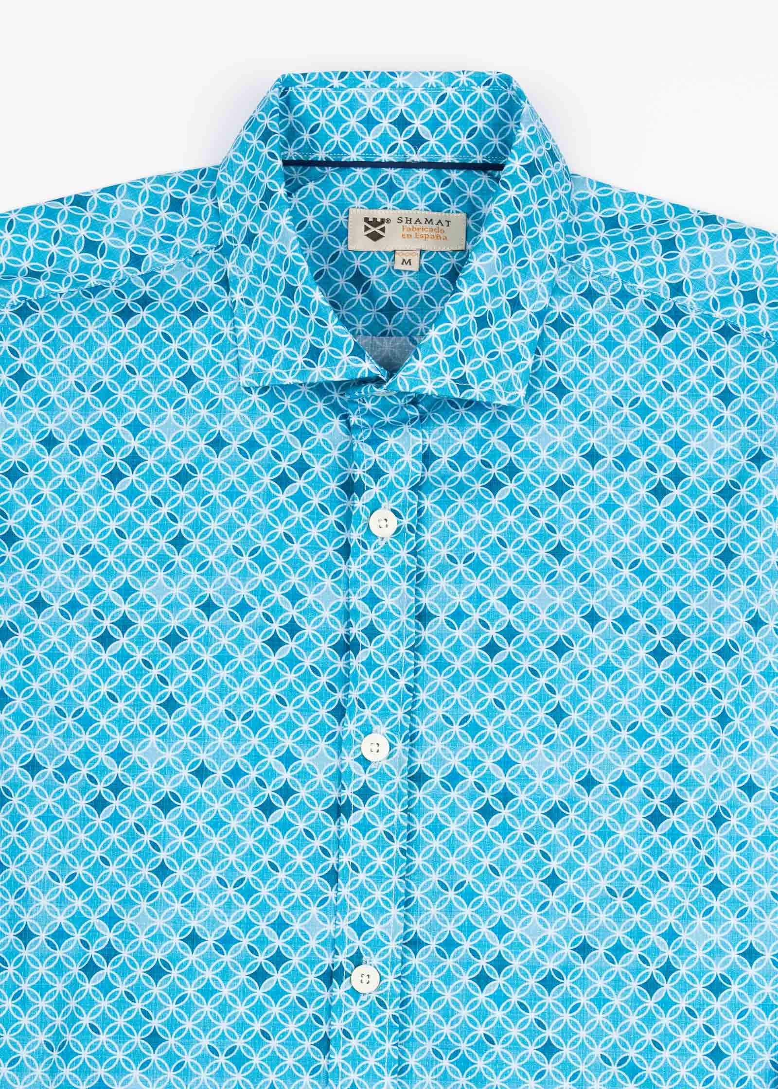 SHIRT ML ALG/ORG DENIM CIRCLES