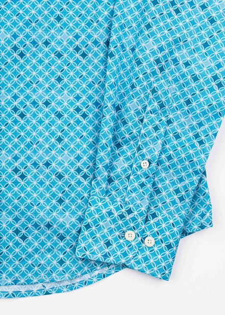 SHIRT ML ALG/ORG DENIM CIRCLES