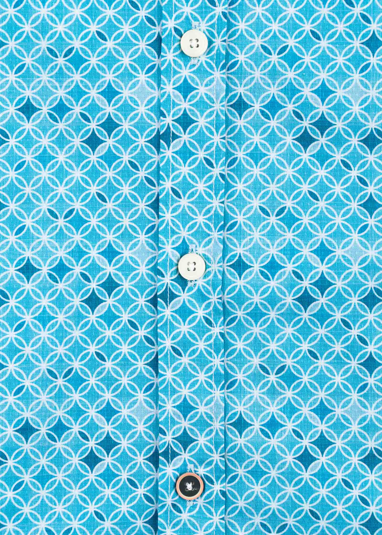 SHIRT ML ALG/ORG DENIM CIRCLES