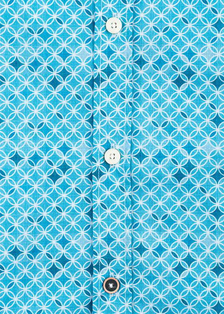 SHIRT ML ALG/ORG DENIM CIRCLES