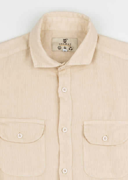 LINEN SHIRT WITH POCKETS