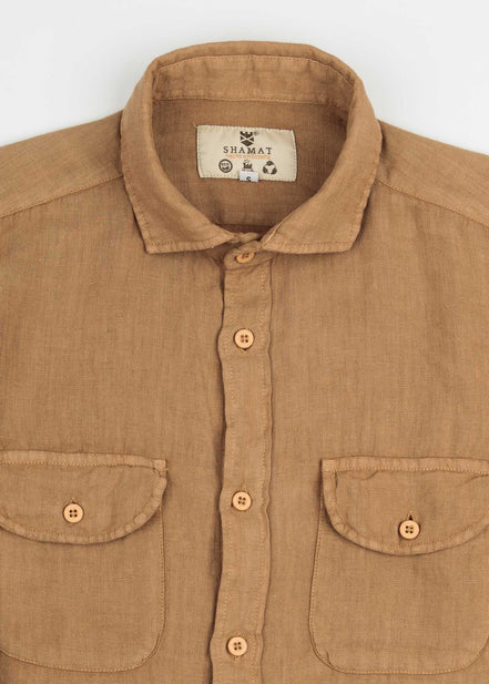 LINEN SHIRT WITH POCKETS