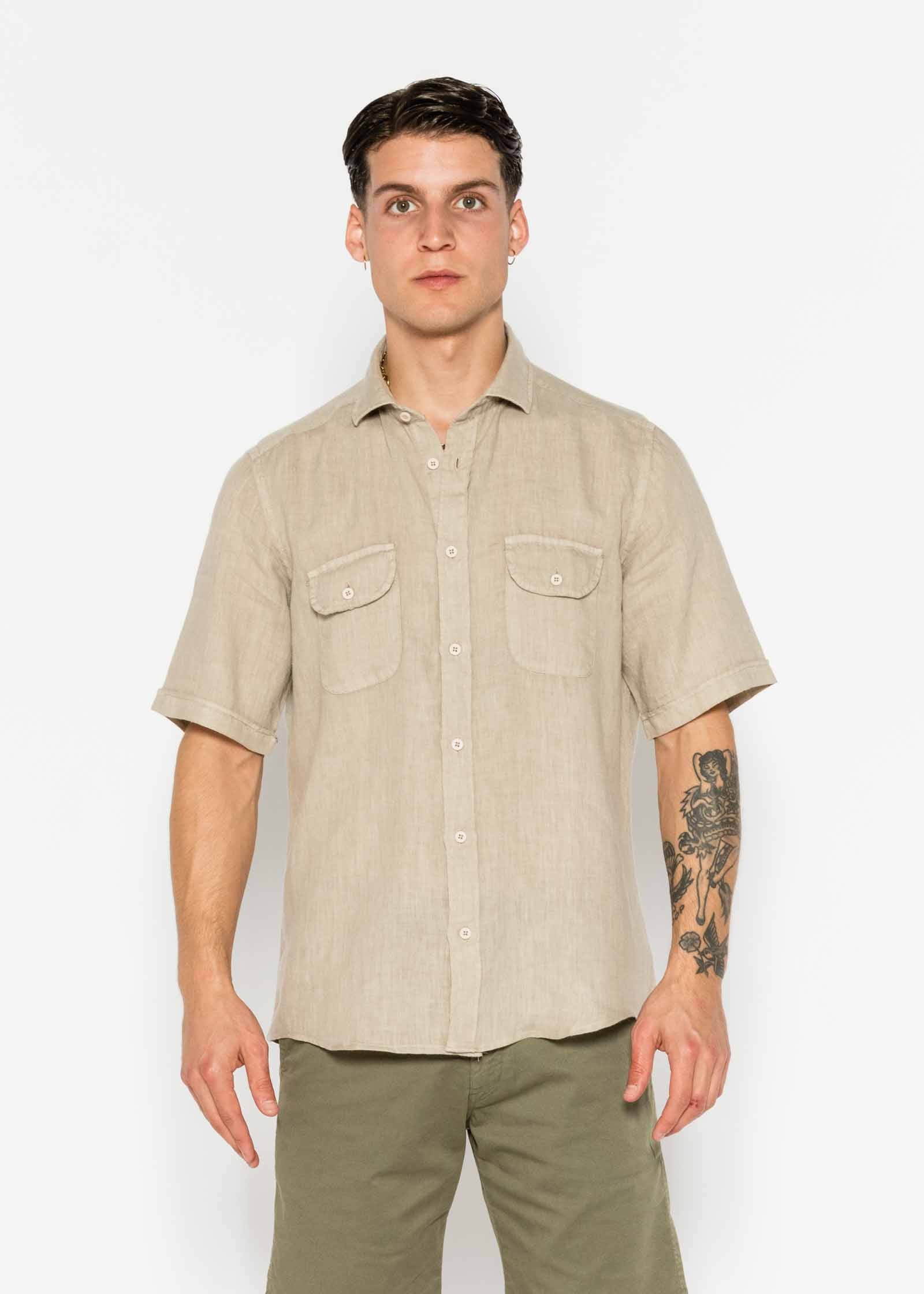 MC LINEN SHIRT WITH POCKETS