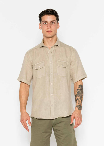 MC LINEN SHIRT WITH POCKETS