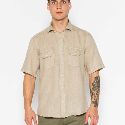 MC LINEN SHIRT WITH POCKETS