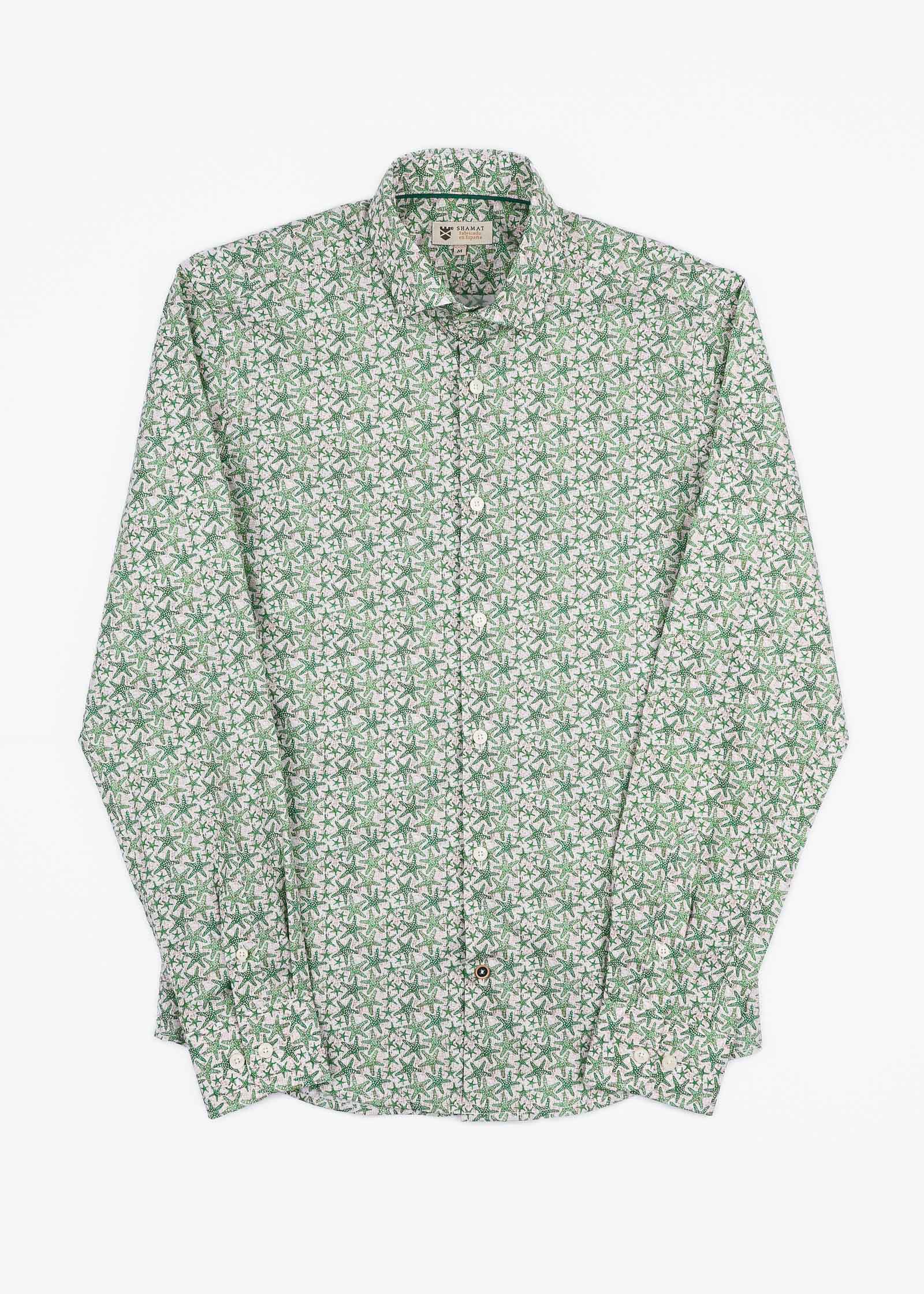 Camisola de manga comprida em voile estampado