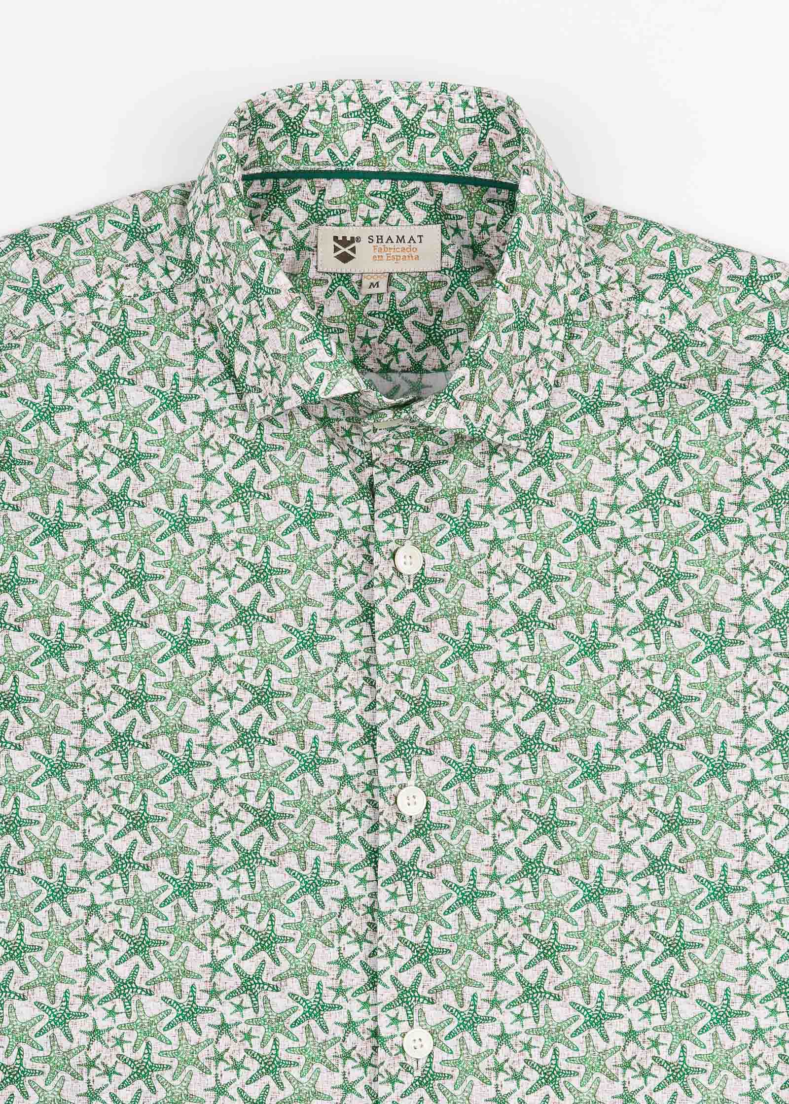 Camisola de manga comprida em voile estampado