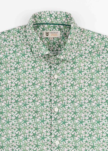 Camisola de manga comprida em voile estampado