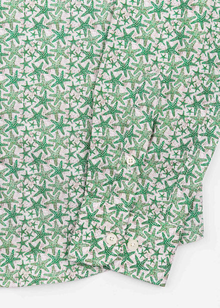 Camisola de manga comprida em voile estampado