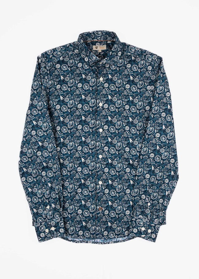 PRINTED ELASTANE SHIRT