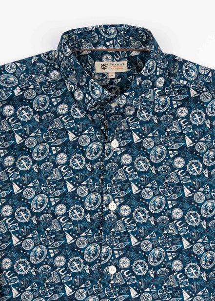 PRINTED ELASTANE SHIRT