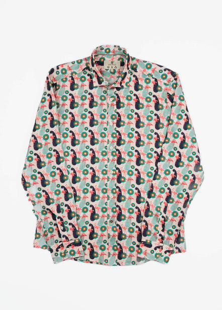 CAMISA DE LINHO ESTAMPADA