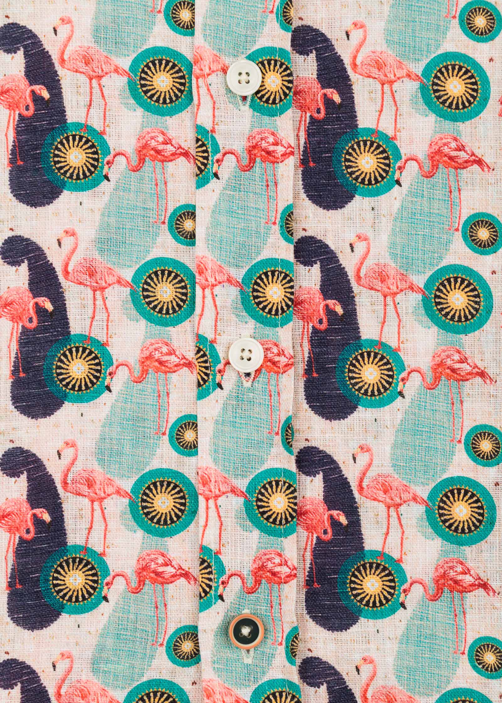 CAMISA DE LINHO ESTAMPADA
