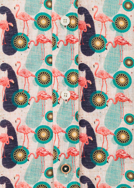 CAMISA DE LINHO ESTAMPADA