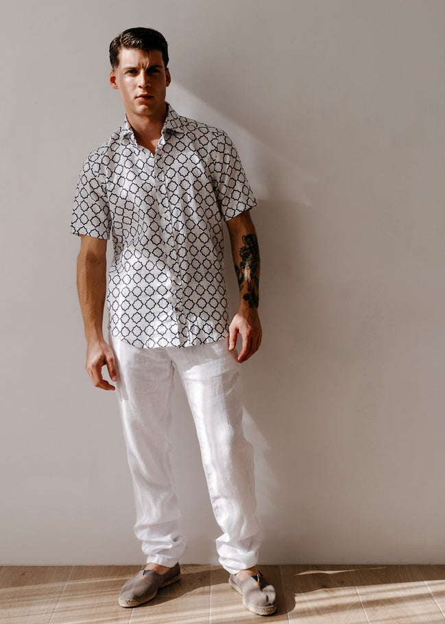 LINEN PANTS WITH DRAWSTRING