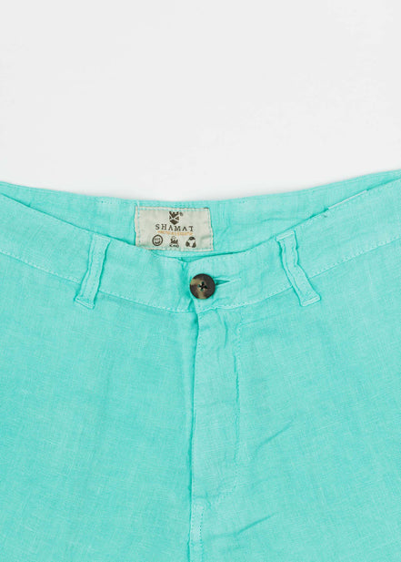 Classic Chinese Linen Bermuda Shorts