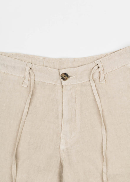 LINEN BERMUDA SHORTS WITH DRAWSTRING