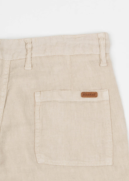 LINEN BERMUDA SHORTS WITH DRAWSTRING