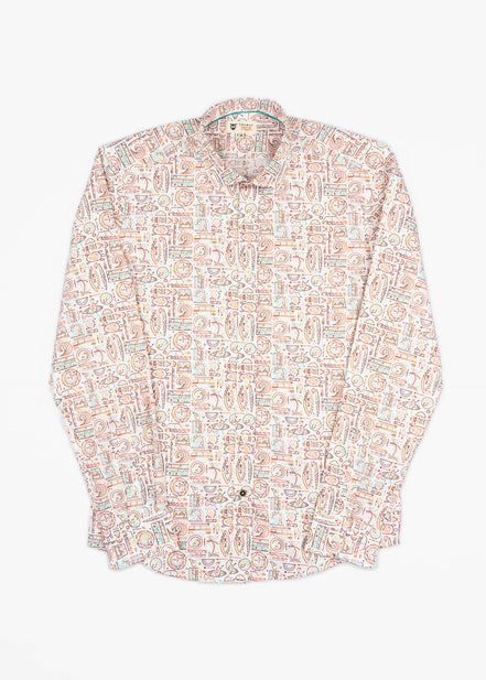 CAMISA ESTAMPADA COM ELÁSTICO PARADISE