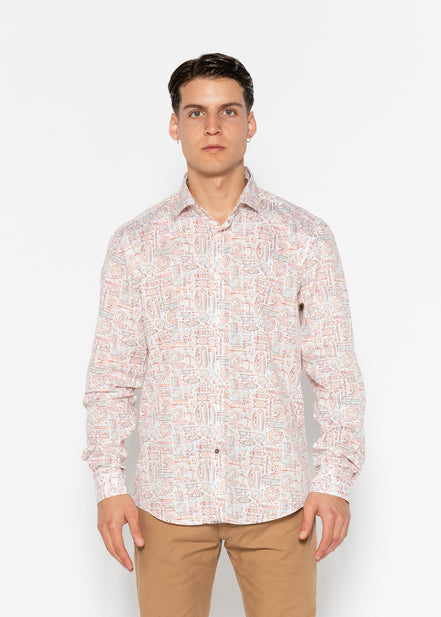 CAMISA ESTAMPADA COM ELÁSTICO PARADISE