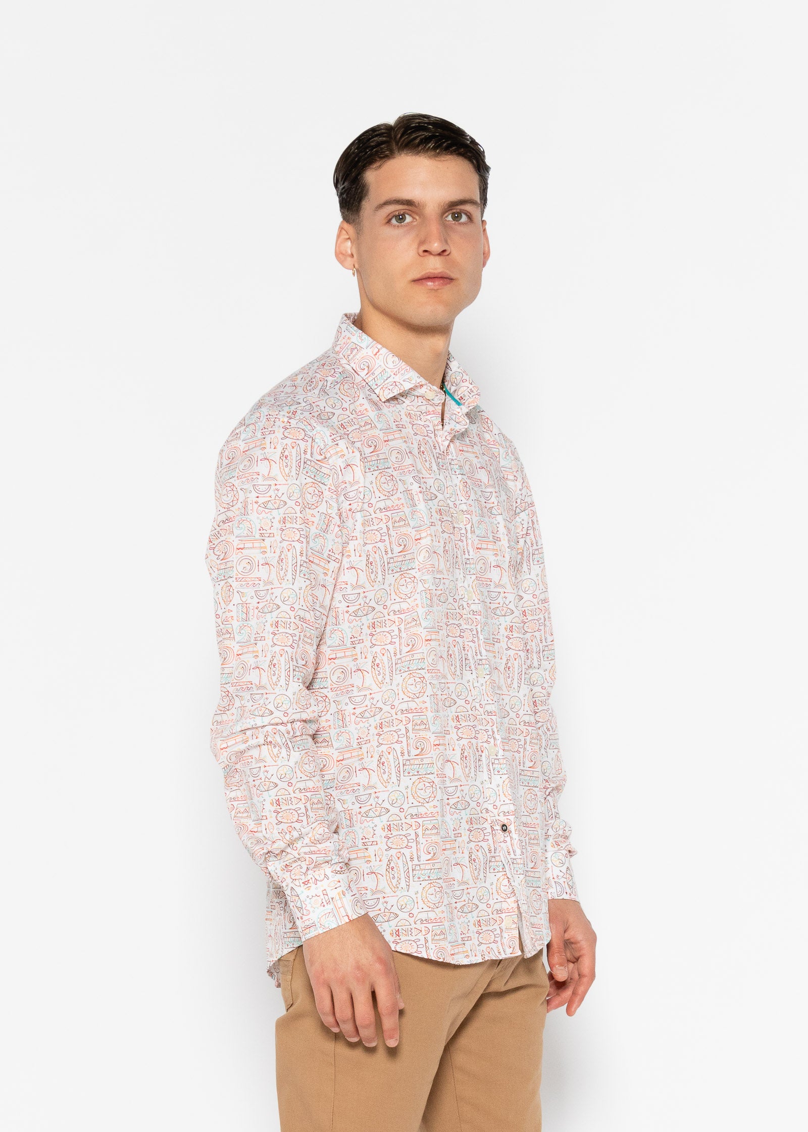 CAMISA ESTAMPADA COM ELÁSTICO PARADISE