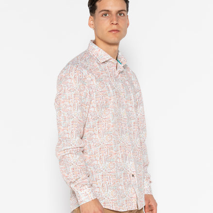 PARADISE ELASTAN PRINTED SHIRT