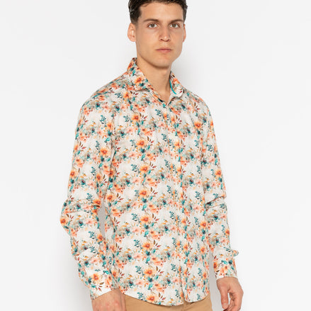AUTUMN ELASTAN PRINTED SHIRT