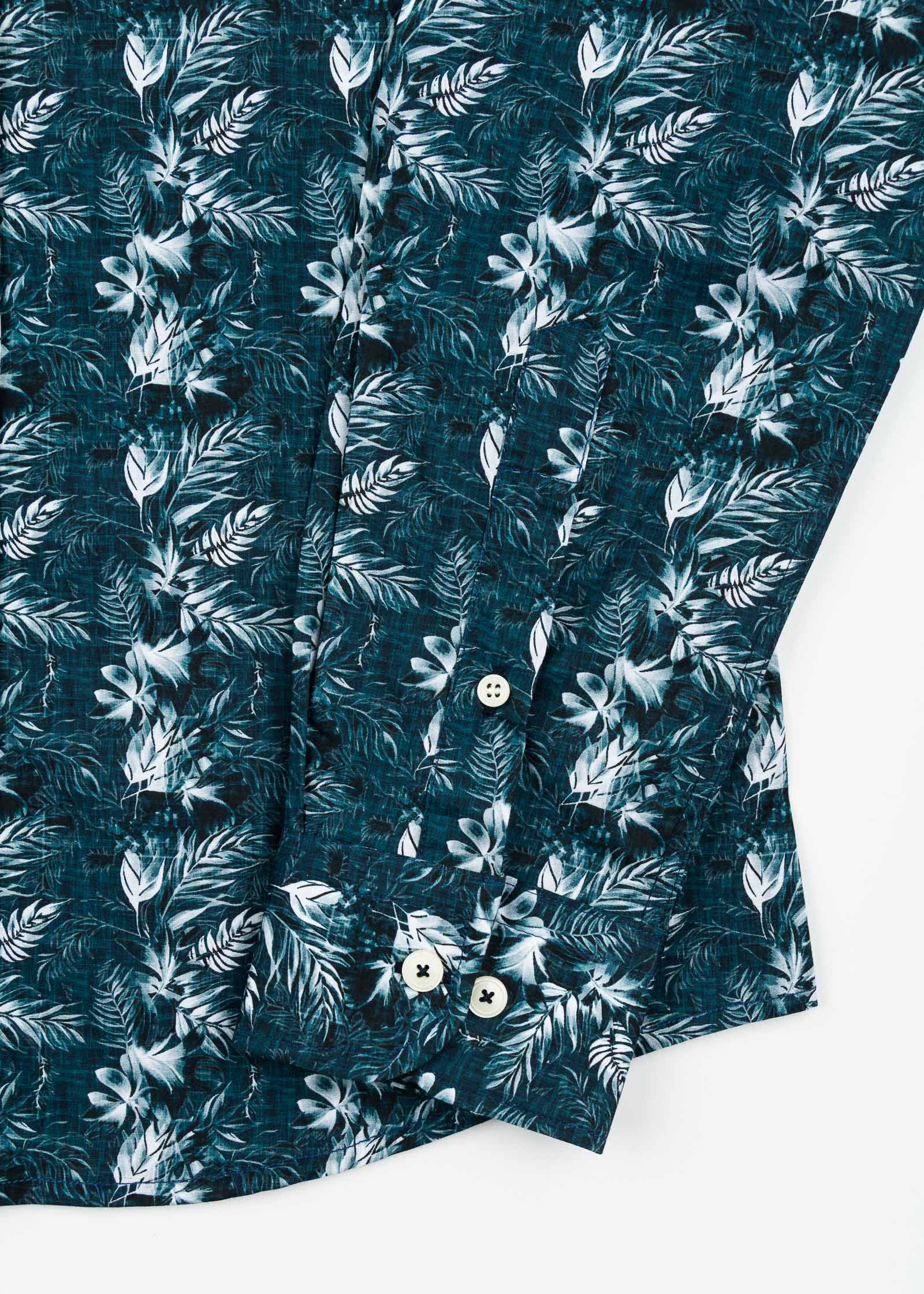 CYANOTYPE ELASTAN PRINTED SHIRT