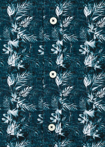 CYANOTYPE ELASTAN PRINTED SHIRT