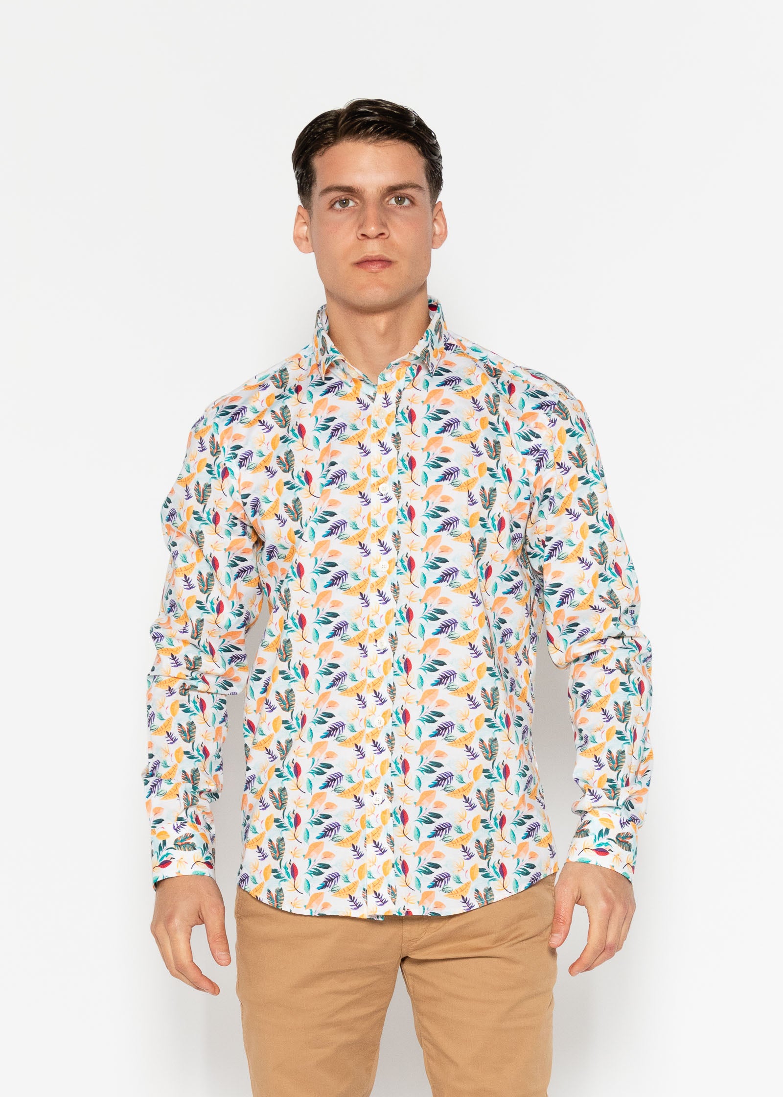 PAPAYA ELASTANE PRINTED SHIRT