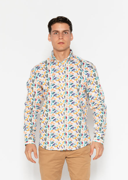 PAPAYA ELASTANE PRINTED SHIRT