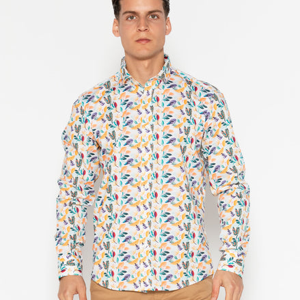 PAPAYA ELASTANE PRINTED SHIRT