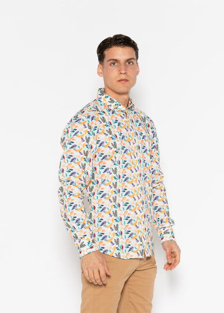 PAPAYA ELASTANE PRINTED SHIRT