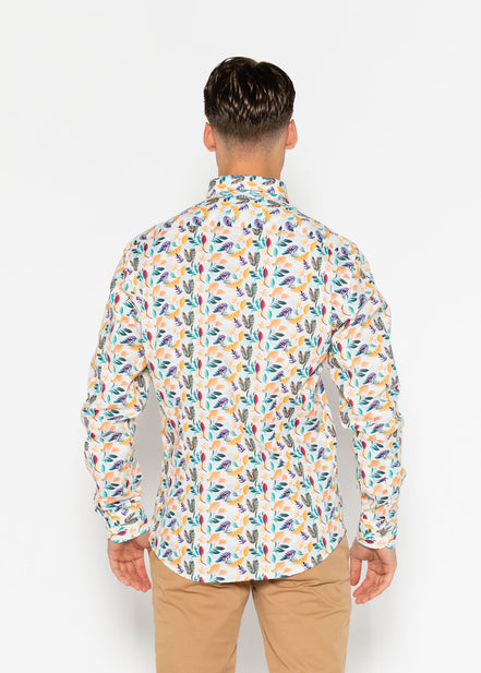 PAPAYA ELASTANE PRINTED SHIRT