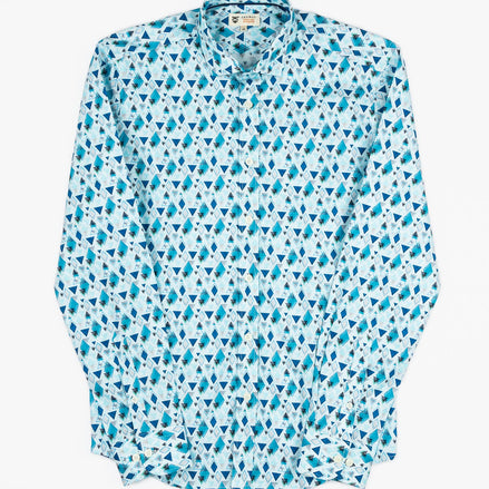 GEOMETRIC ELASTAN PRINTED SHIRT