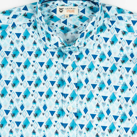 GEOMETRIC ELASTAN PRINTED SHIRT