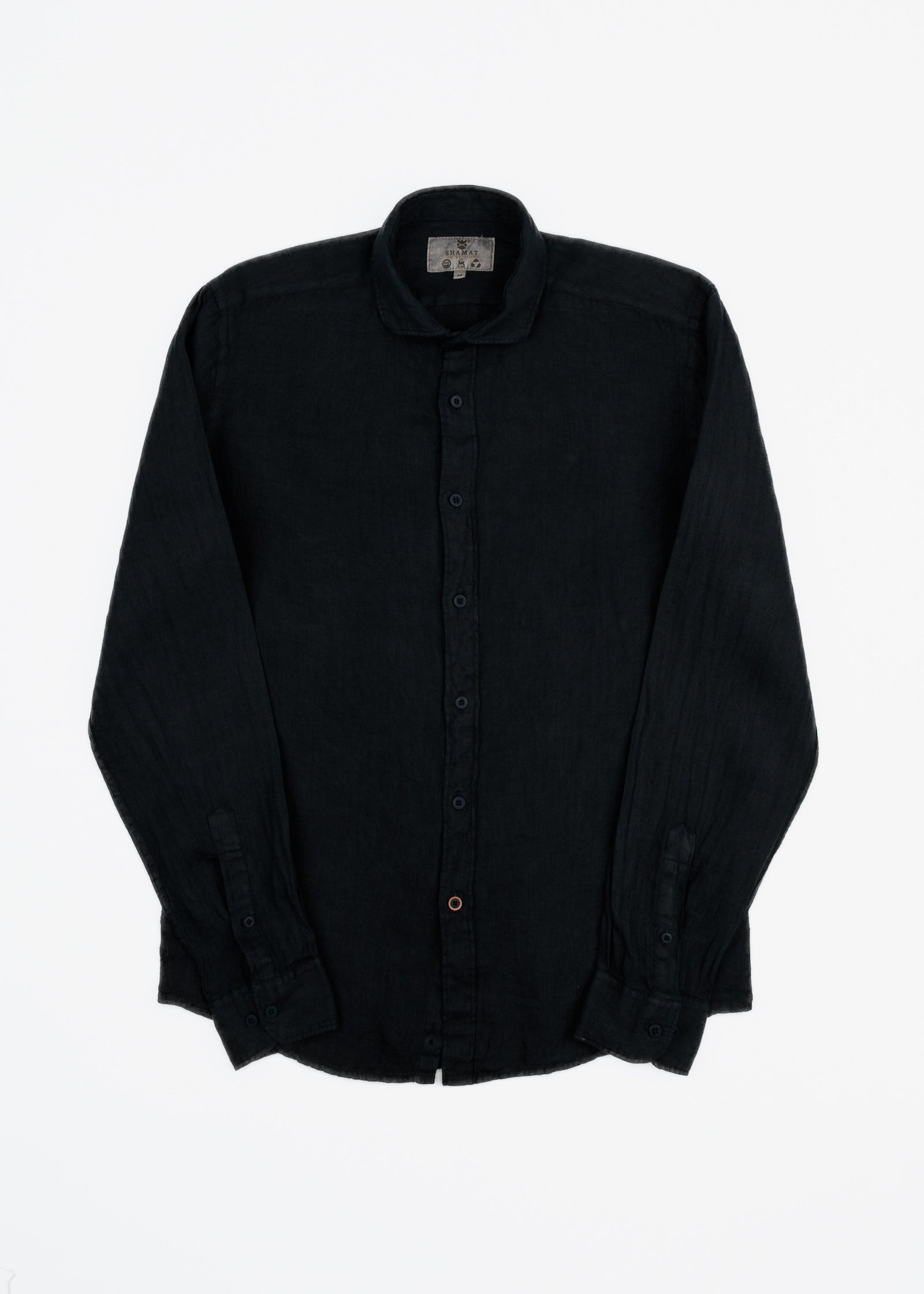 LINEN SHIRT WITH ITALIAN COLLAR