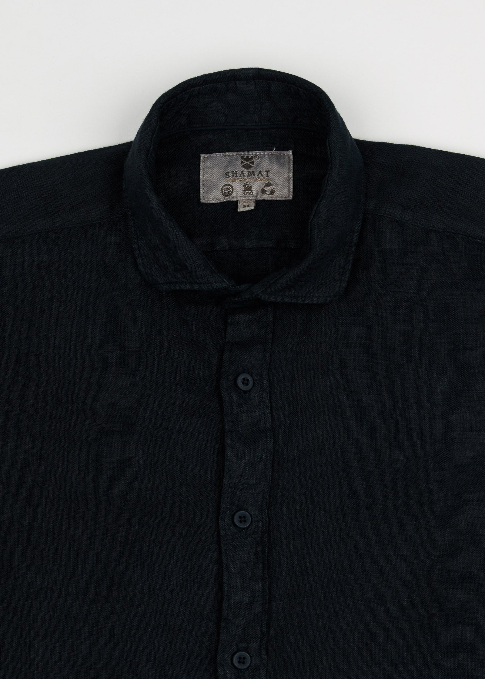 LINEN SHIRT WITH ITALIAN COLLAR